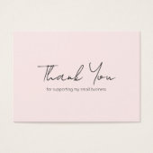 Eenvoudig minimalistisch elegant modern roze beste visitekaartje (Voorkant)