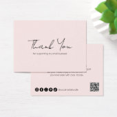 Eenvoudig minimalistisch elegant modern roze beste visitekaartje (Bureau)