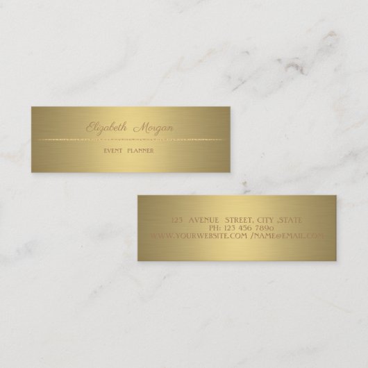 Eenvoudig minimalistisch, elegant professioneel, F Mini Visitekaartje (Voorkant / Achterkant)