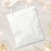 Eenvoudig minimalistisch elegant Sage Text Wedding Bedankzakje (Geknipt)