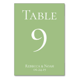 Eenvoudig minimalistisch elegant Sage Text Wedding Kaart