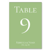 Eenvoudig minimalistisch elegant Sage Text Wedding Kaart (Achterkant)