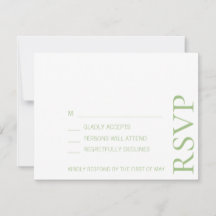 Eenvoudig minimalistisch elegant Sage Text Wedding