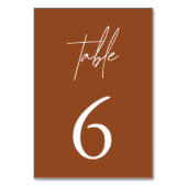 Eenvoudig minimalistisch elegant terracotta tafeln kaart (Achterkant)