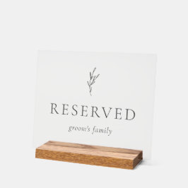 Eenvoudig minimalistisch elegant van de gereservee acryl bord