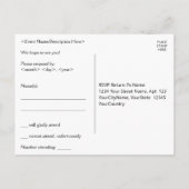 Eenvoudig, minimalistisch en basic "r.s.v.p." Brie Briefkaart (Achterkant)