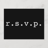 Eenvoudig, minimalistisch en basic "r.s.v.p." Brie Briefkaart (Voorkant)