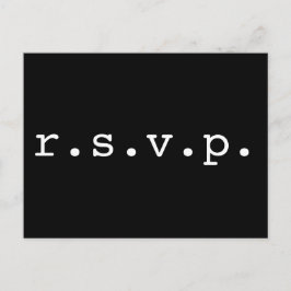 Eenvoudig, minimalistisch en basic "r.s.v.p." Brie Briefkaart