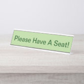 Eenvoudig, minimalistisch en nederig "Alsjeblieft, Bureau Naambordje (Voorkant)