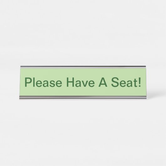 Eenvoudig, minimalistisch en nederig "Alsjeblieft, Bureau Naambordje (Voorkant)