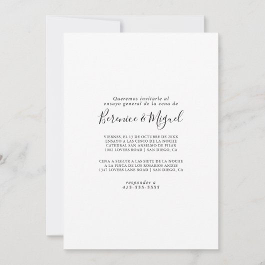 Eenvoudig minimalistisch Ensayo Algemeen Kaart (Voorkant)