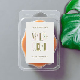 Eenvoudig minimalistisch etiket voor ivoorsojassme