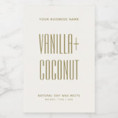 Eenvoudig minimalistisch etiket voor ivoorsojassme (Enkel label)