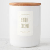 Eenvoudig minimalistisch etiket voor ivoorsojassme (Voorkant)