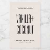 Eenvoudig minimalistisch etiket voor neutraal soja (Enkel label)