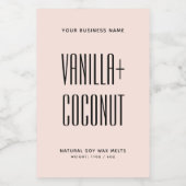 Eenvoudig minimalistisch etiket voor roze smelt so (Enkel label)