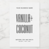 Eenvoudig minimalistisch etiket voor smelten van w (Enkel label)