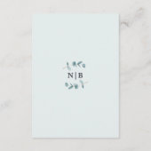 Eenvoudig minimalistisch eucalyptus chic bruiloft  informatiekaartje (Achterkant)