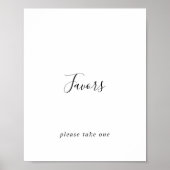 Eenvoudig minimalistisch favorschild poster (Voorkant)