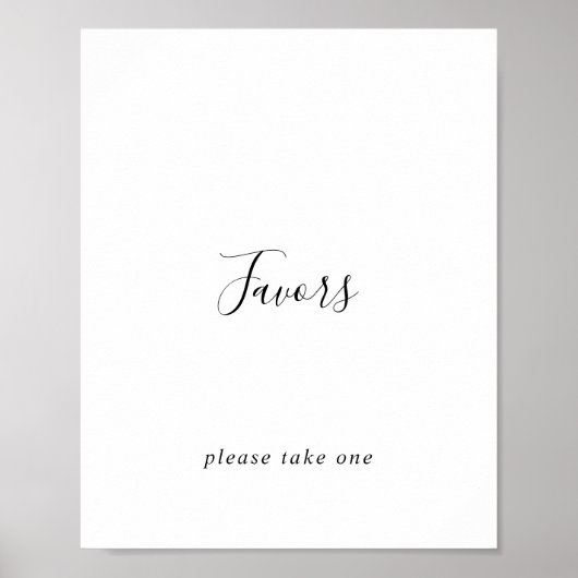 Eenvoudig minimalistisch favorschild poster (Voorkant)