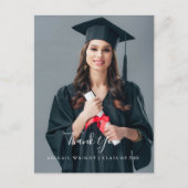 Eenvoudig minimalistisch foto-Afstuderen Hartelijk Briefkaart (Voorkant)