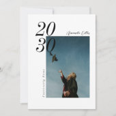 Eenvoudig minimalistisch foto-Afstuderen Kaart (Voorkant)
