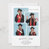 Eenvoudig minimalistisch foto-Afstuderen Kaart (Achterkant)
