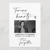 Eenvoudig minimalistisch foto-herdenkingsprogramma programmakaart (Voorkant)