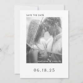 Eenvoudig minimalistisch foto Modern Wedding Save The Date