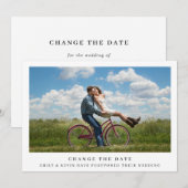 Eenvoudig minimalistisch fotohuwelijk: verander de aankondiging (Voorkant / Achterkant)