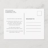 Eenvoudig minimalistisch fotohuwelijk: verander de aankondigingskaart (Achterkant)