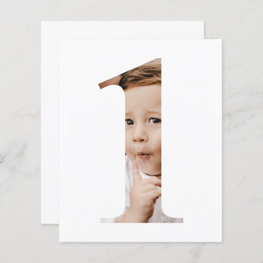 Eenvoudig minimalistisch fotonummer één dag (Voorkant / Achterkant)