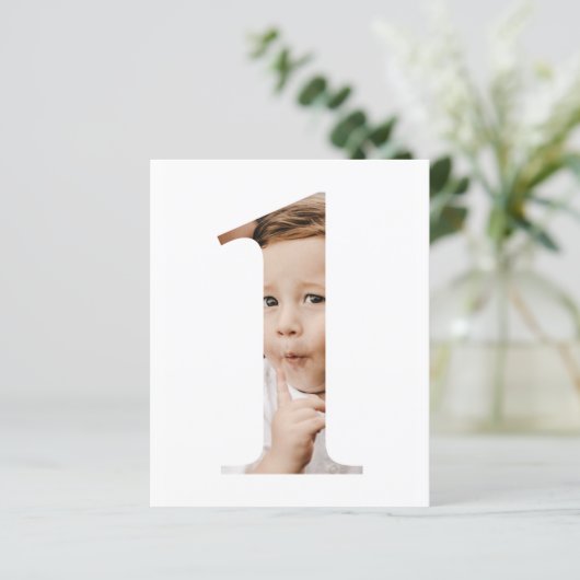 Eenvoudig minimalistisch fotonummer één dag (Staand voorkant)