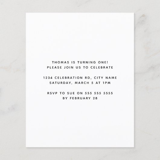 Eenvoudig minimalistisch fotonummer één dag (Achterkant)