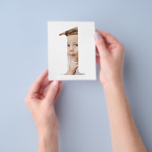 Eenvoudig minimalistisch fotonummer één dag flyer (Hand)