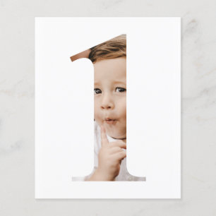 Eenvoudig minimalistisch fotonummer één dag flyer