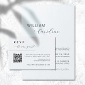 Eenvoudig minimalistisch fotoscript huwelijk kaart