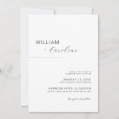 Eenvoudig minimalistisch fotoscript huwelijk kaart (Voorkant)