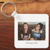 Eenvoudig minimalistisch fototoetsenbord sleutelhanger (Voorkant)