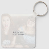 Eenvoudig minimalistisch fototoetsenbord sleutelhanger (Achterkant)