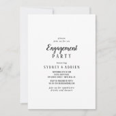 Eenvoudig minimalistisch fotoverlovingsfeest kaart (Voorkant)