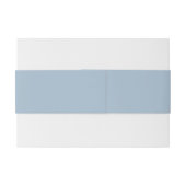 Eenvoudig minimalistisch Frosted Blue-monogram Uitnodigingen Wikkel (Achterkant Voorbeeld)