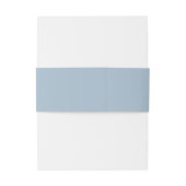 Eenvoudig minimalistisch Frosted Blue-monogram Uitnodigingen Wikkel (Achterkant Voorbeeld)