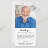 Eenvoudig minimalistisch gedenkteken Foto Funeral  Bedankkaart (Voorkant)