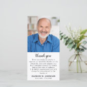 Eenvoudig minimalistisch gedenkteken Foto Funeral  Bedankkaart (Staand voorkant)