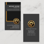 Eenvoudig minimalistisch geel Lijst CEO-stichter Visitekaartje (Voorkant / Achterkant)