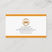 Eenvoudig minimalistisch geel strepes taxi-stuurpr visitekaartje (Achterkant)