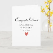 Eenvoudig minimalistisch gefeliciteerd, weddenscha kaart (Gele Bloem)