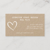 Eenvoudig minimalistisch gemaakt liefde hart kraft visitekaartje (Achterkant)