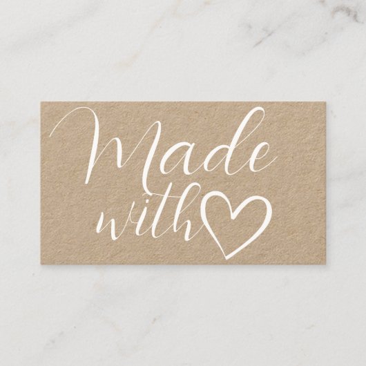 Eenvoudig minimalistisch gemaakt liefde hart kraft visitekaartje (Voorkant)